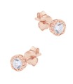 Round Shaped CZ Silver Stud Earring STS-6498